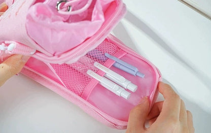 Sanrio Characters 2in1 Zip Pencil and Bottle Case with Strap