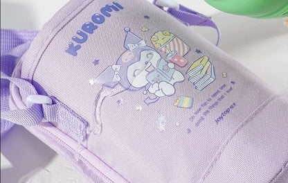 Sanrio Characters 2in1 Zip Pencil and Bottle Case with Strap