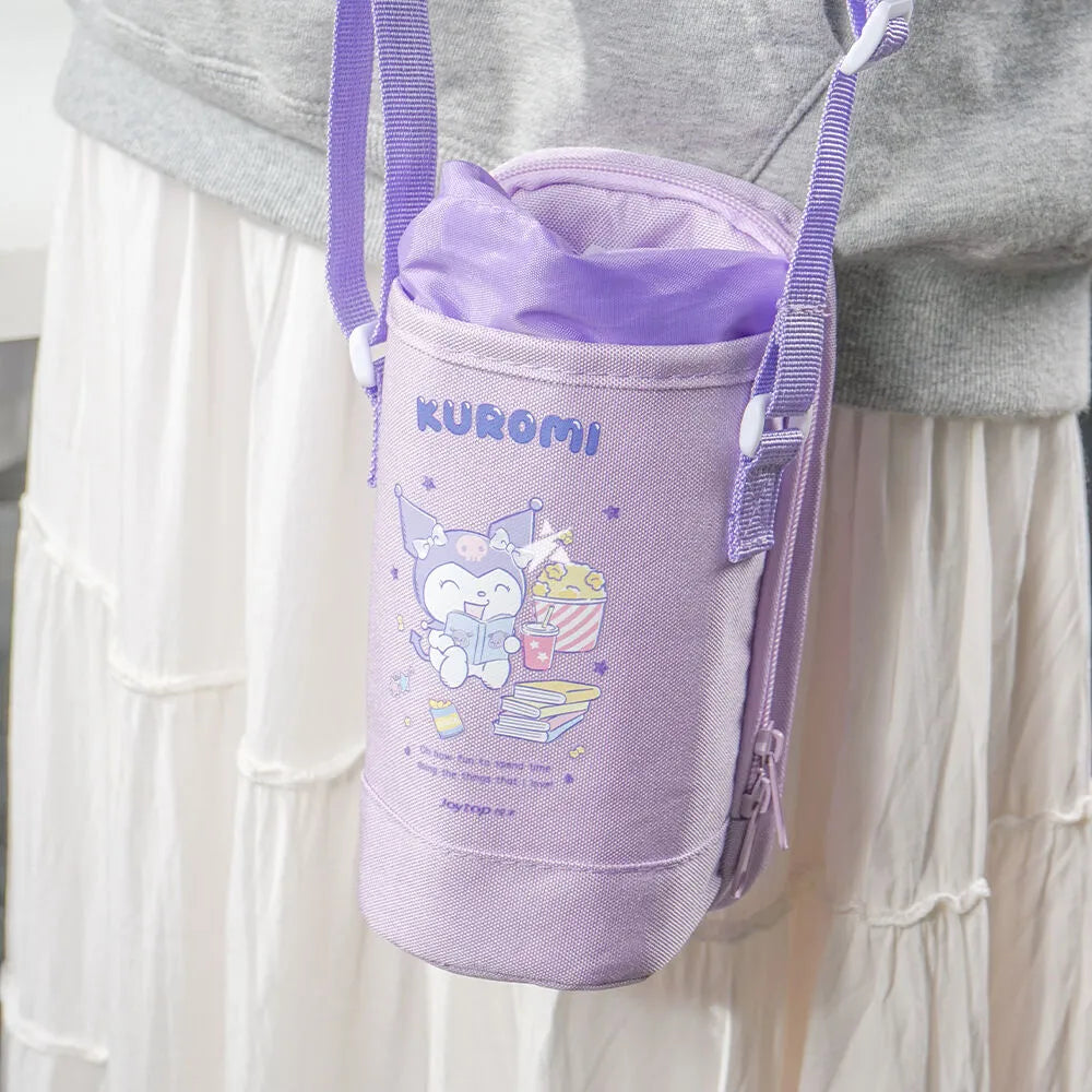 Sanrio Characters 2in1 Zip Pencil and Bottle Case with Strap