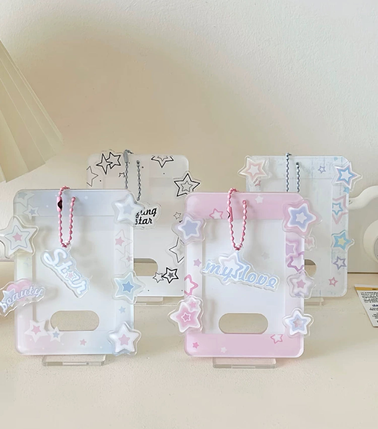 Kpop Acrylic Photocard Holder with Pendant