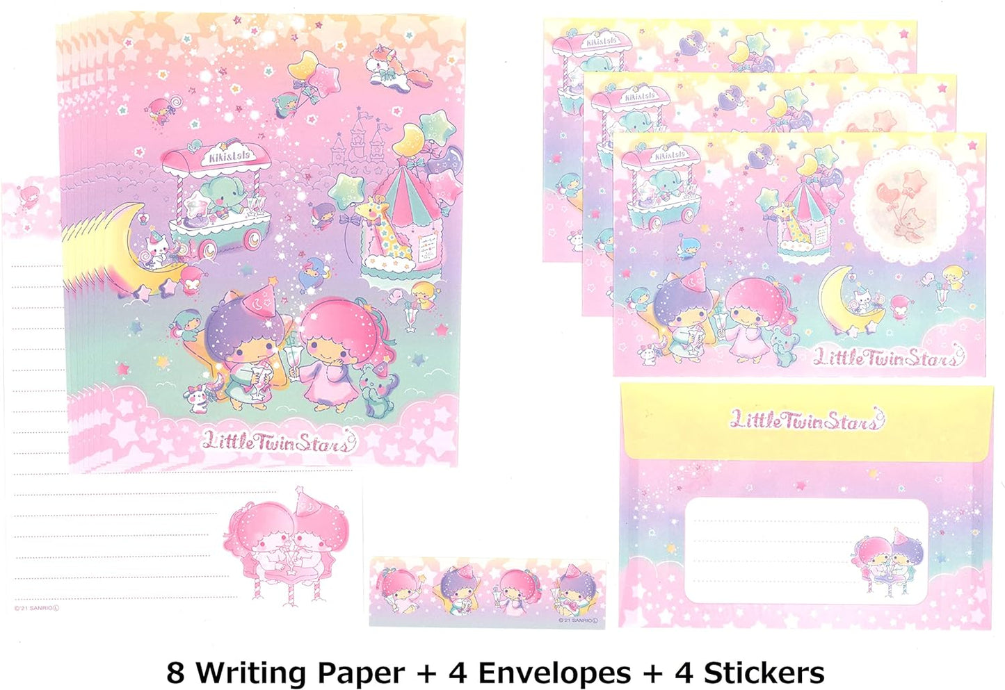 Sanrio Characters Little Twin Stars  Letter & Envelope Set