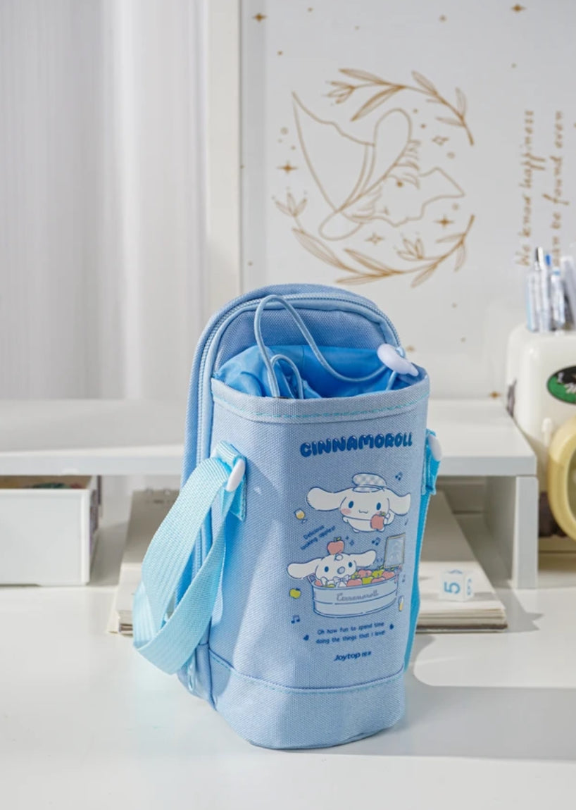 Sanrio Characters 2in1 Zip Pencil and Bottle Case with Strap