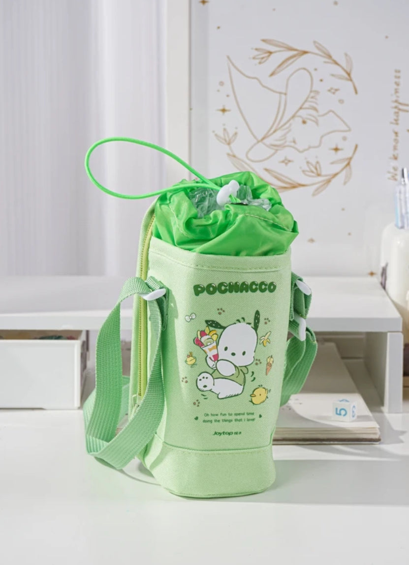 Sanrio Characters 2in1 Zip Pencil and Bottle Case with Strap