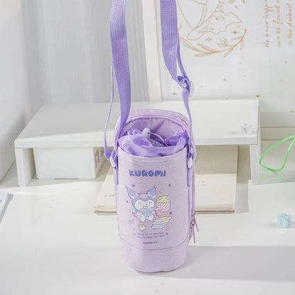 Sanrio Characters 2in1 Zip Pencil and Bottle Case with Strap
