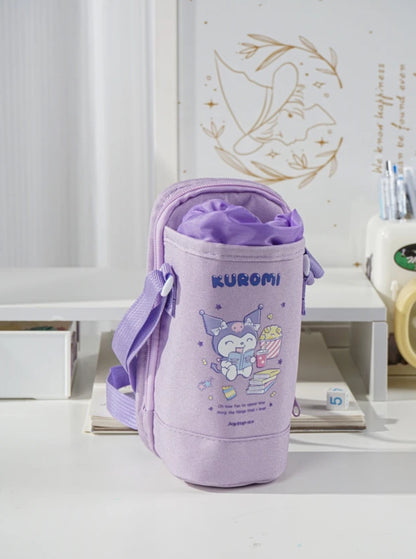 Sanrio Characters 2in1 Zip Pencil and Bottle Case with Strap