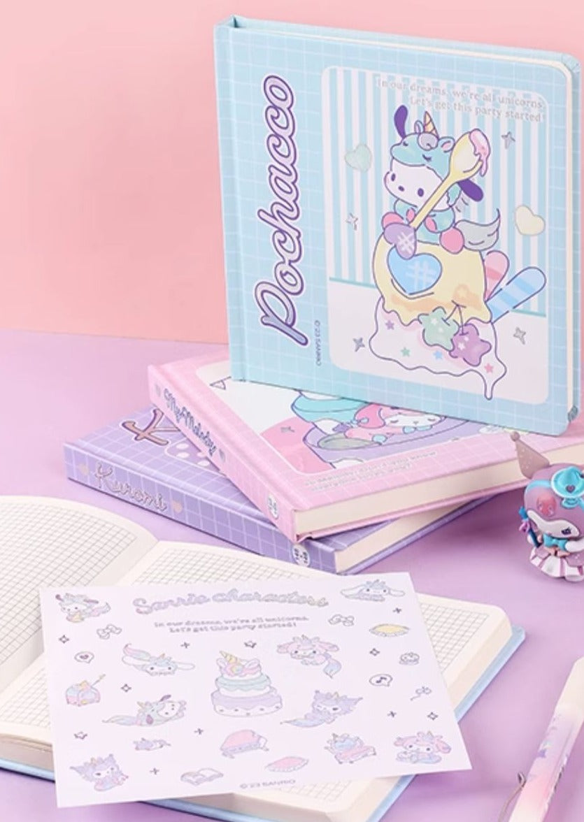 Sanrio Unicorn Notebook with Stickers