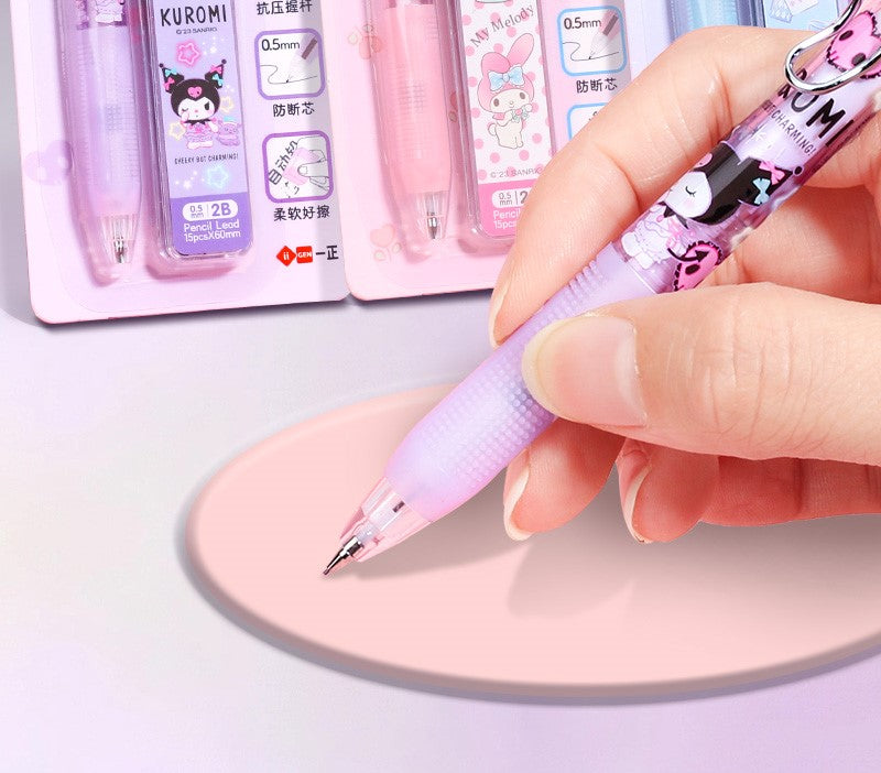 Sanrio Characters Mechanical Pencil + Lead + Eraser Set
