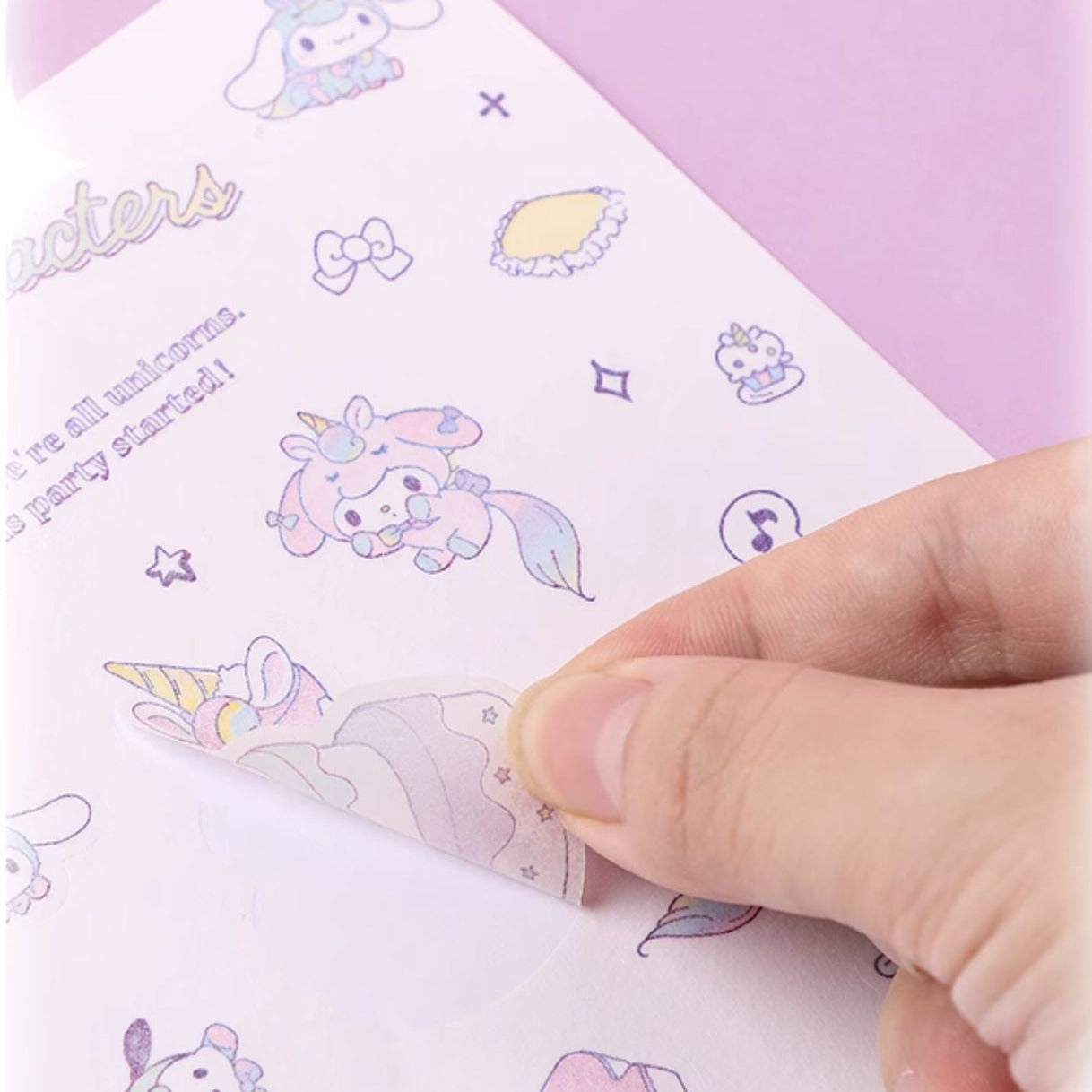 Sanrio Unicorn Notebook with Stickers