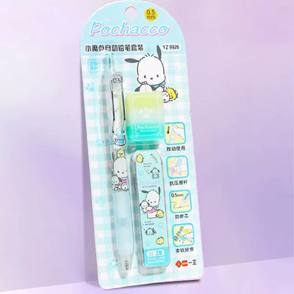Sanrio Characters Mechanical Pencil + Lead + Eraser Set