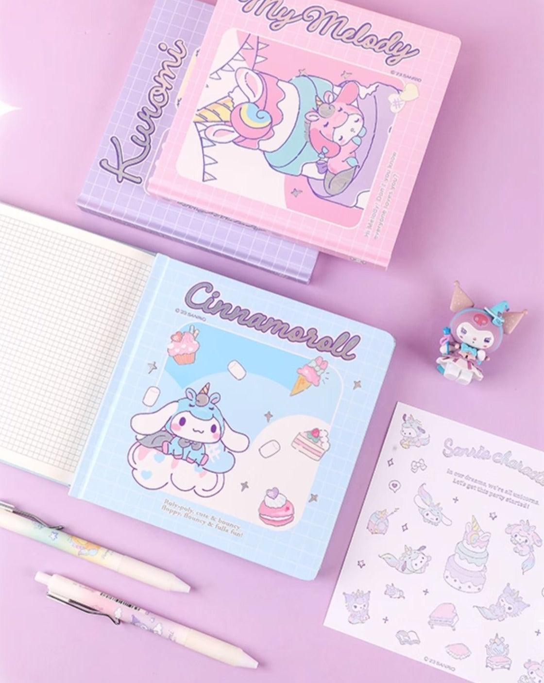 Sanrio Unicorn Notebook with Stickers