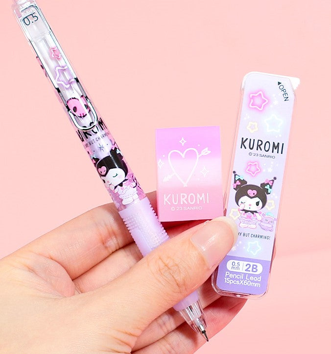 Sanrio Characters Mechanical Pencil + Lead + Eraser Set