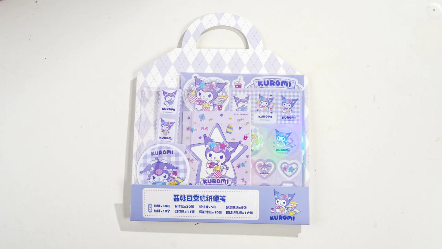 Sanrio Kuromi & My Melody Sticker & Letter Set