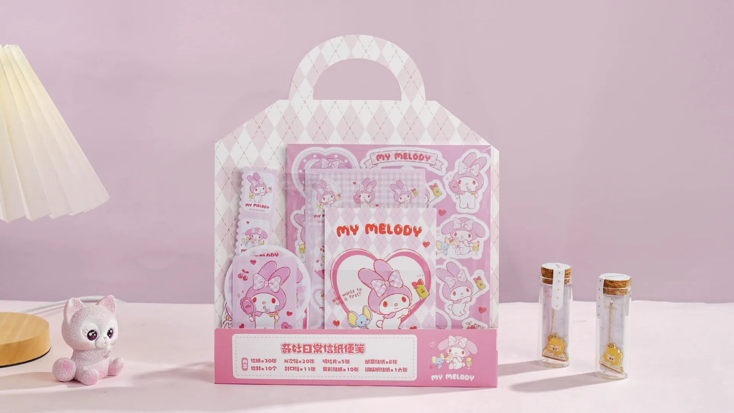 Sanrio Kuromi & My Melody Sticker & Letter Set