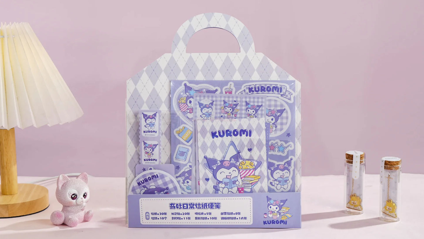 Sanrio Kuromi & My Melody Sticker & Letter Set