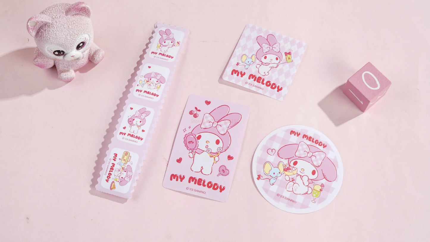 Sanrio Kuromi & My Melody Sticker & Letter Set