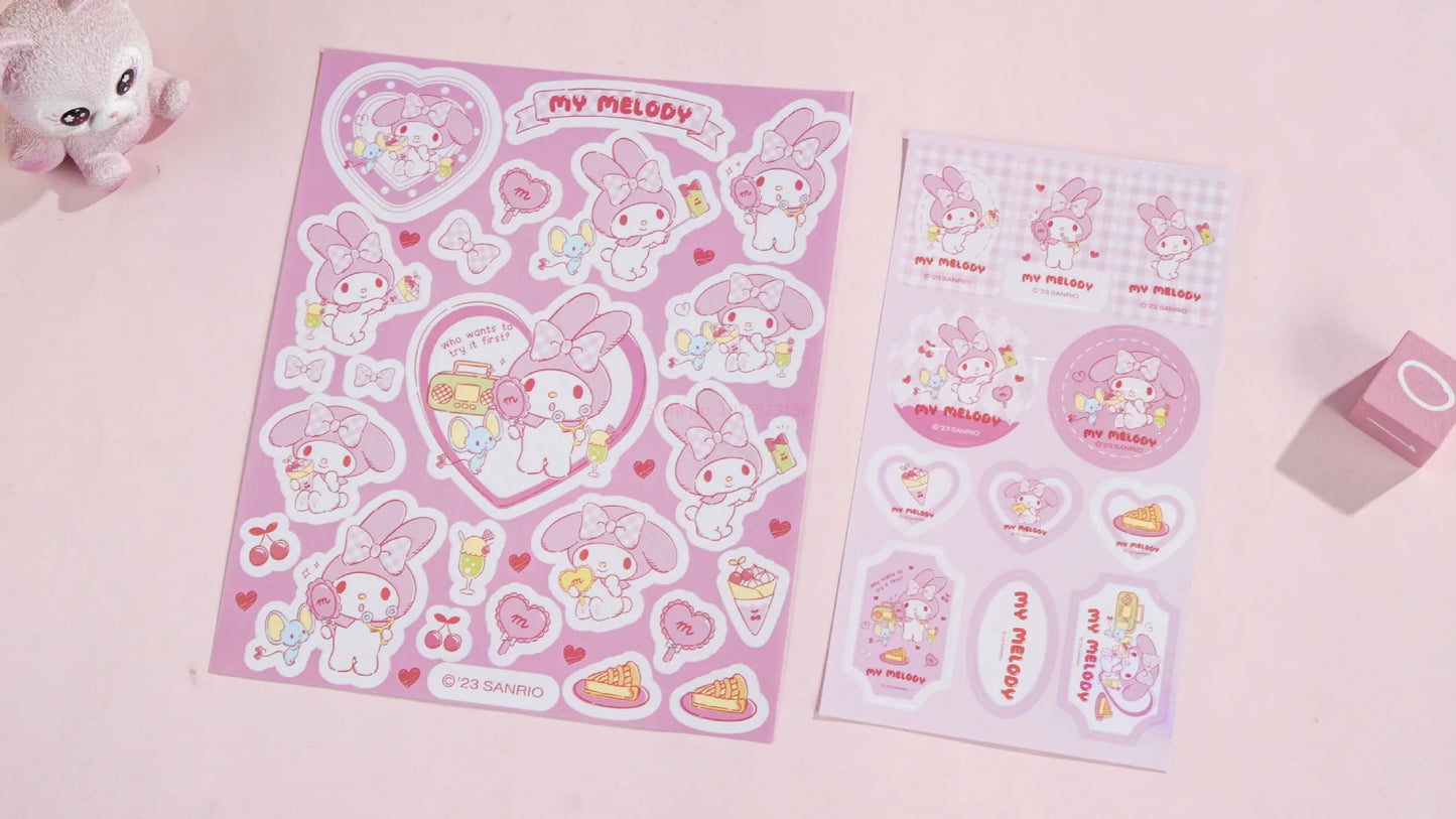 Sanrio Kuromi & My Melody Sticker & Letter Set