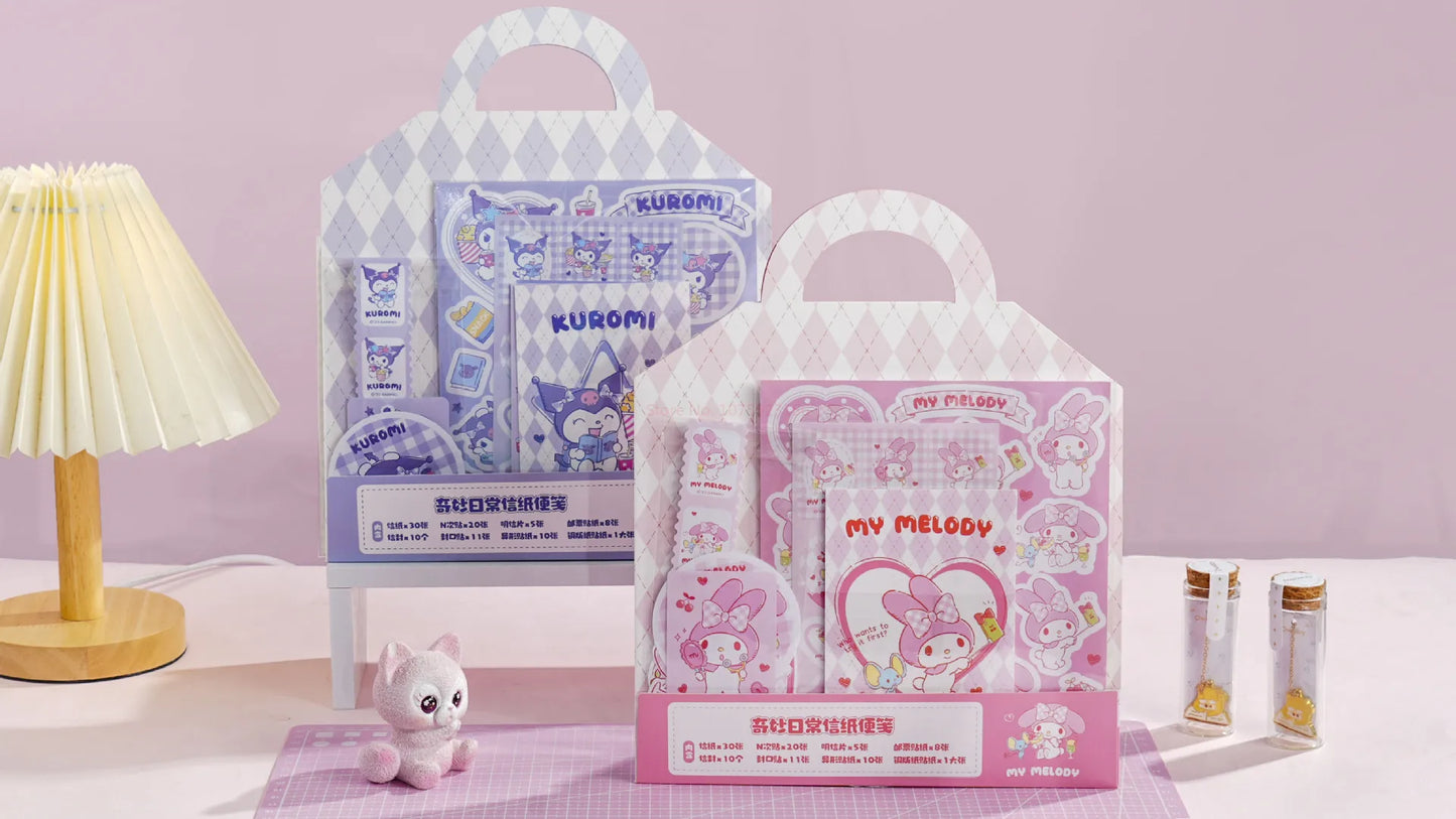 Sanrio Kuromi & My Melody Sticker & Letter Set