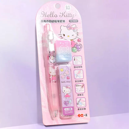 Sanrio Characters Mechanical Pencil + Lead + Eraser Set